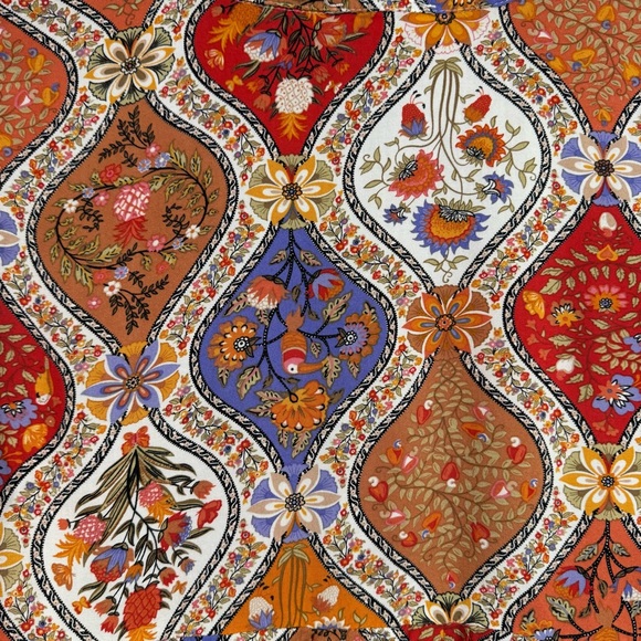 Christian Siriano Women's Size Small Floral Paisley Peplum Blouse Boho Peasant - Picture 9 of 15